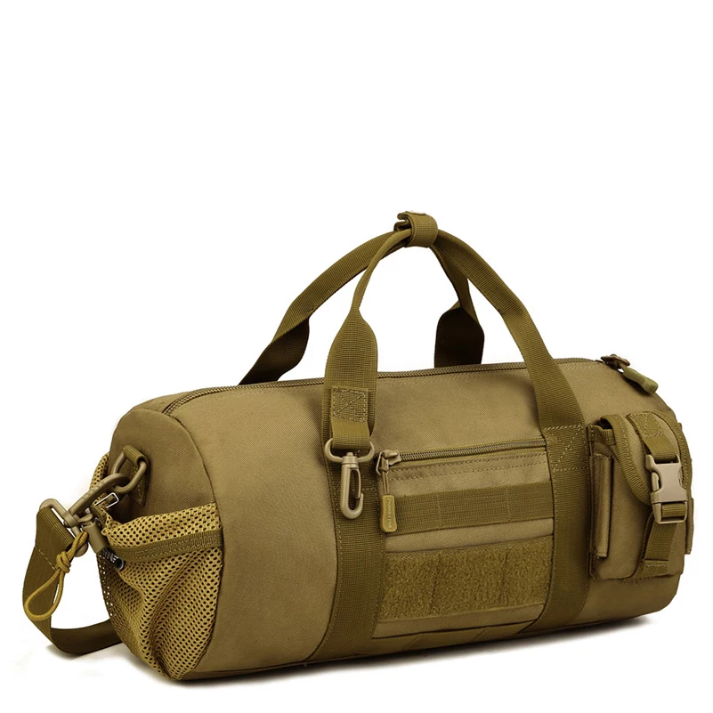 

2019 Men's Large-capacity Travel Bag Waterproof IPAD Messenger Bag Handbag Tactical barrel Bag Army Fan Bag