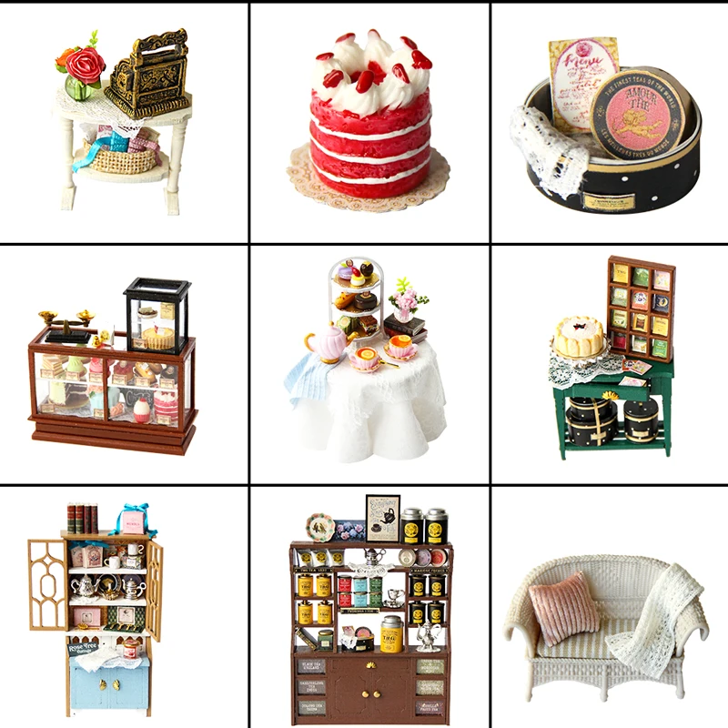  Cutebee DIY House Miniature with Furniture LED Music Dust Cover Model Building Blocks Toys for Chil - 4000076833386