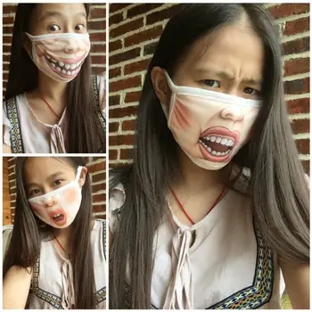 

Cartoon Dustproof Mask Funny Print Face Masks Cute Reusable Masks Fabric Adult Women Men Washable Masks Proof Haze