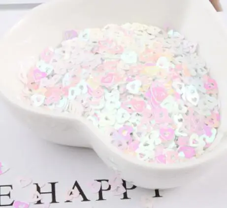 Голографическое полое сердце блестит DIY слизи Смола ювелирное наполнение Kawaii сердца Блестки УФ смола декор Блеск - Цвет: 1