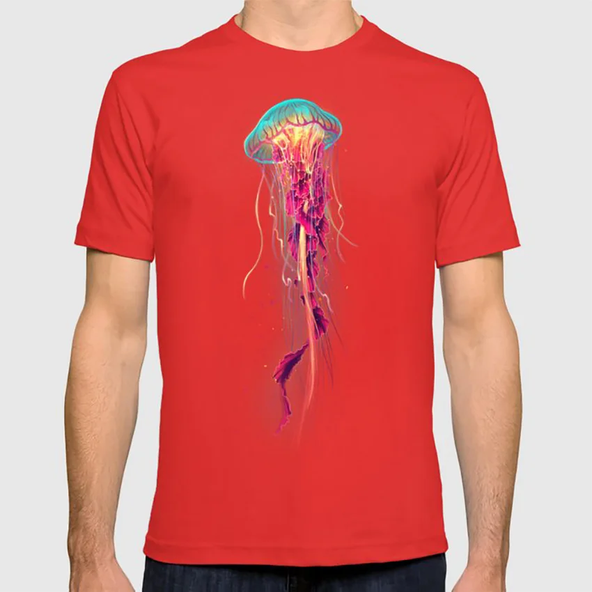 Jellyfish T shirt animals nature jellyfish blue sea water ocean sea life fish