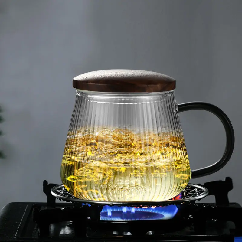

High temperature resistant tea cup tea separation filter tea ceremony cup walnut office high-grade tea cup