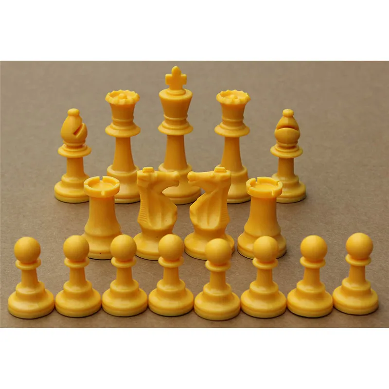 Chess Pieces 17Pcs Colorful Plastic Chess Half Set King Height 97 mm Game Standard Medieval for Travel Games board game,table games,chess pieces and board,chess pieces