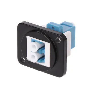 

RJ45 D-Type LC Optical Fiber Straight Connector Chassis Panel Mounting Socket Holder Extension Module Socket Jack-Modular CAT5E