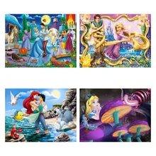 Disney 5D DIY Diamond Painting Cartoon Princess Picture Full Square/Round Rhinestone Diamond Embroidery Cross Stitch Kits Home D