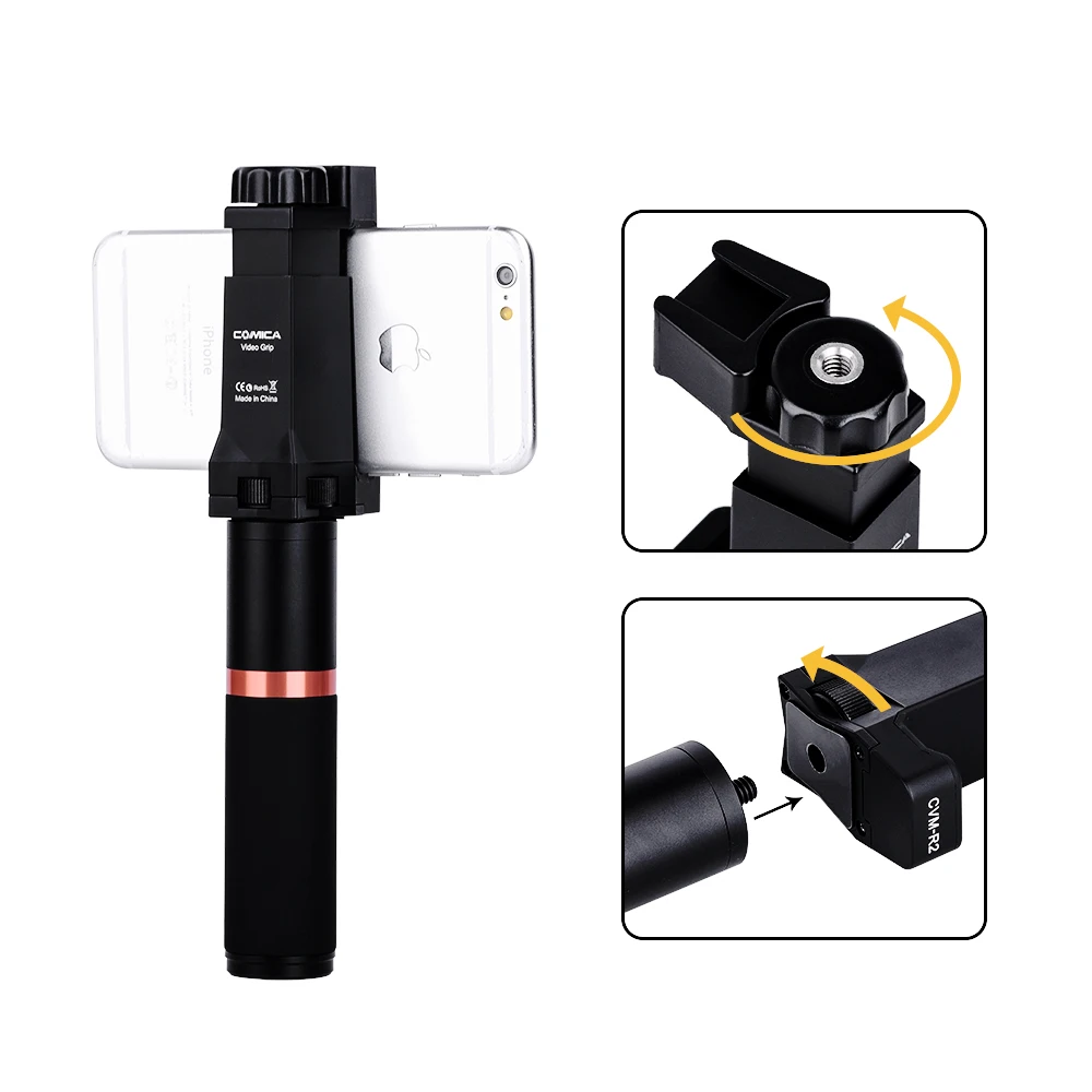 Comica CVM-R2 смартфон видео Rig Рукоятка Ручка Комплект стабилизатора для iPhone X 8 7 6s Plus для samsung мобильный телефон Huawei и т. Д