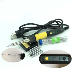 Fer à souder électrique professionnel, numérique, température constante réglable, 110V, 110W, pointes de soudage pour rénovation 