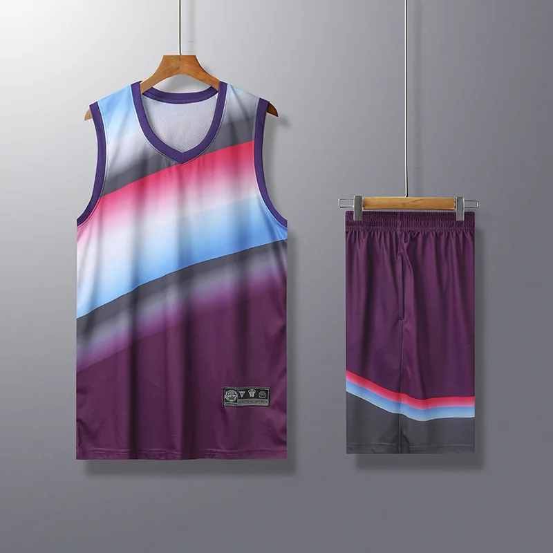 gradiente basquete jérsei & shorts uniforme da equipe sem mangas agasalho