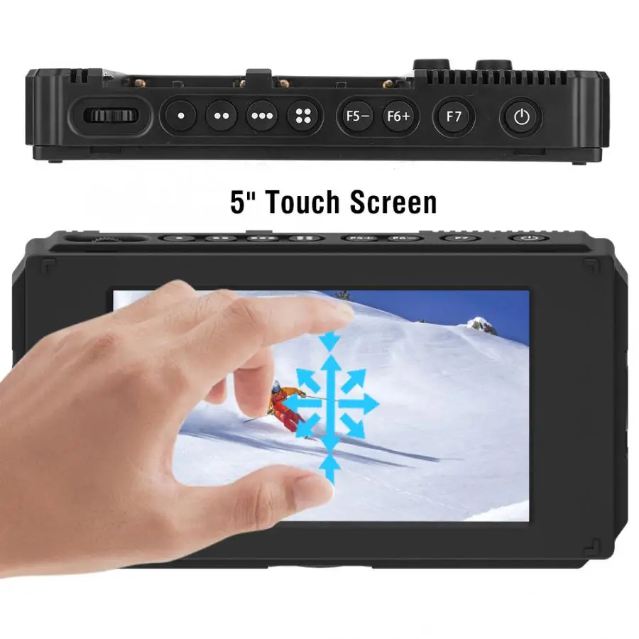 Переходное кольцо для объективов Fotga A50TLS FHD 5 дюймов Сенсорный экран 1920x1080 4K HD видео через функцию On-Камера для контроля уровня сахара в крови с 3D LUT Функция 3G-SDI фотомонитор