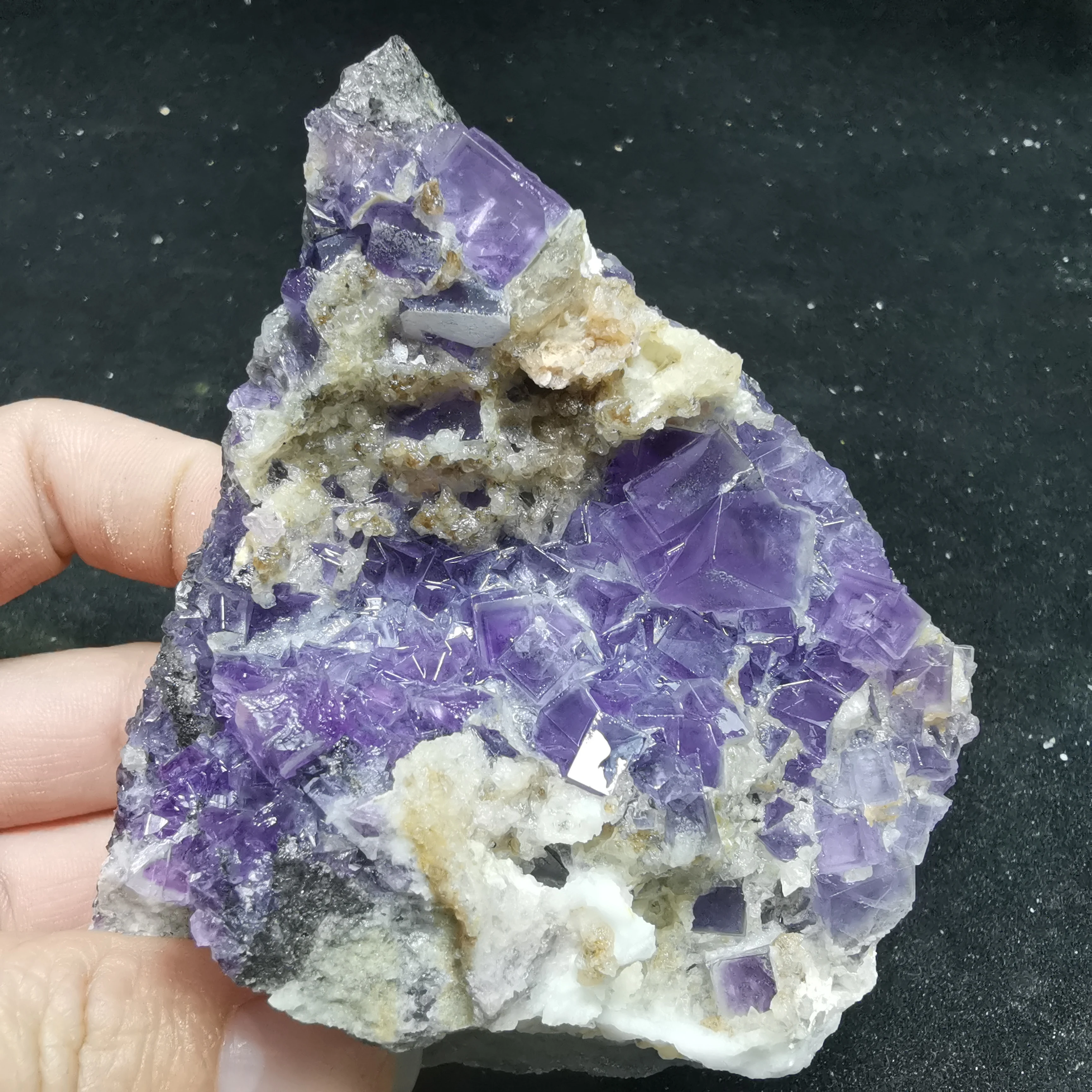 

204gNatural rare mirage window purple fluorite cluster mineral specimen healing crystal quartz pristine gem