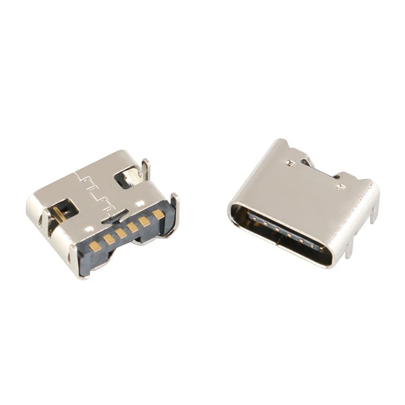 Greluma 30 Pièces Prise USB-3.1 USB C, connecteur femelle 6 broches type-c  pour la conception de circuits imprimés, bricolage, charge à courant élevé  - SMD, SMT : : Informatique