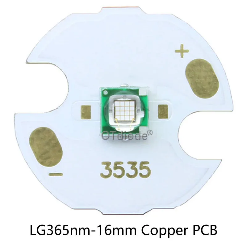 10PCS 3W LG3535 High Power Led Beads UV Purple 365-370NM Light Diode Emitter Lamp Ultra Violet DIY For UV Curable Ink/Security