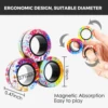 Random 3Pcs Fidget Spinner Magnetic Ring Toys Set Fingers Magnet Rings ADHD Stress Relief Magical Toys for Adult Kids Anxiety 4