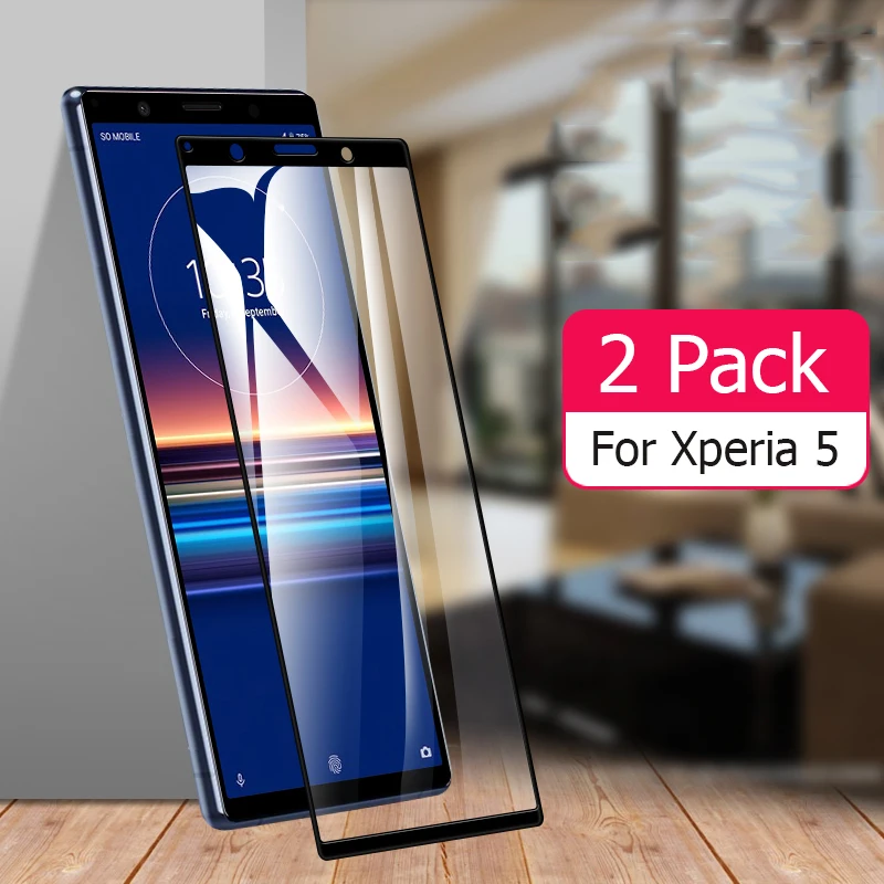 Защитное стекло для Sony Xperia 5 закаленное полное покрытие бронированное | Мобильные
