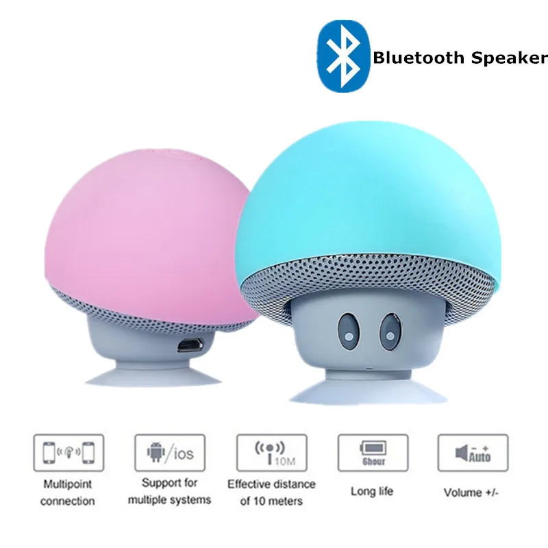 Новая беспроводная bluetooth колонка с мини грибом водонепроницаемый силиконовый