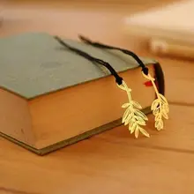 Креативный ретро золотой полый Sycamore листья дизайн металлическая Закладка для книг школьников винтажные закладки красивые подарки