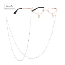 Ins girl wind half-frame pendant glasses net red with the Korean version with a chain decorative glasses