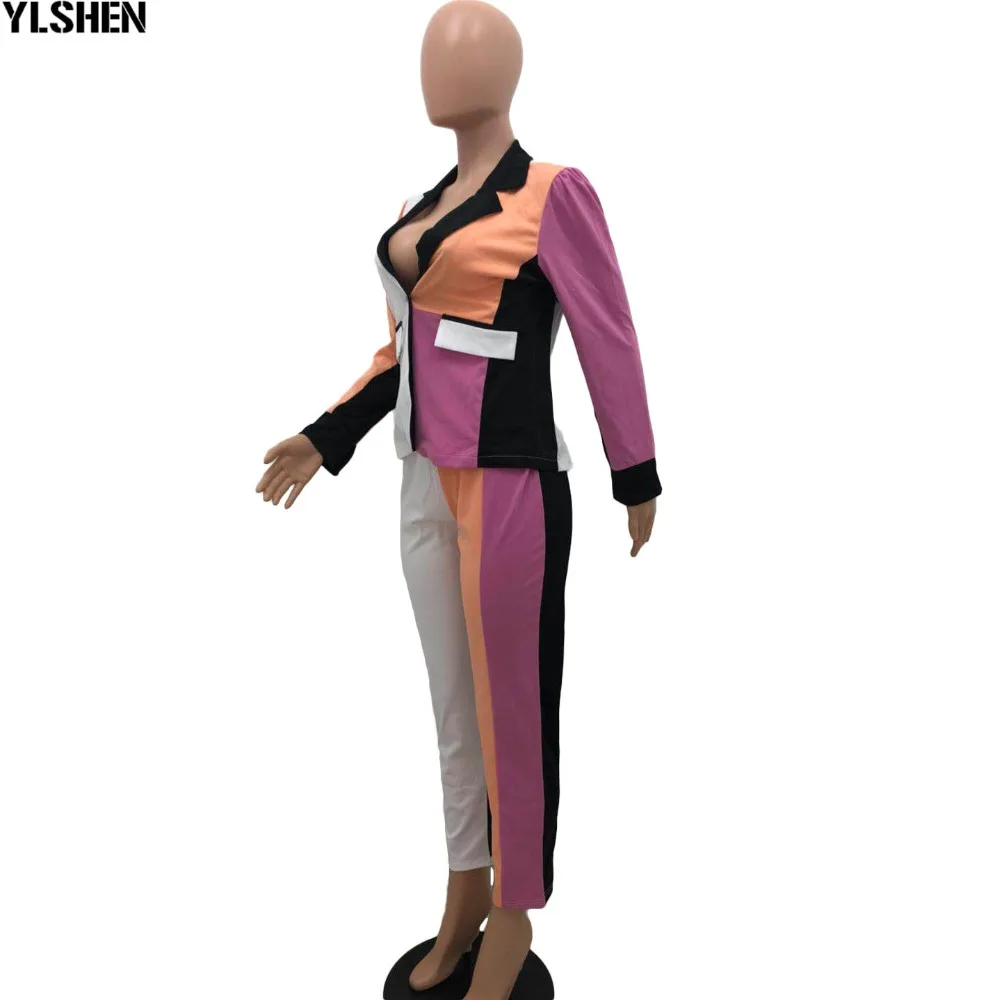 African Women Sets Print Long Sleeve Blazer Jacket Pants Suits Office Lady Elegant 2 Piece Set Business Outfits Africa Clothing 36