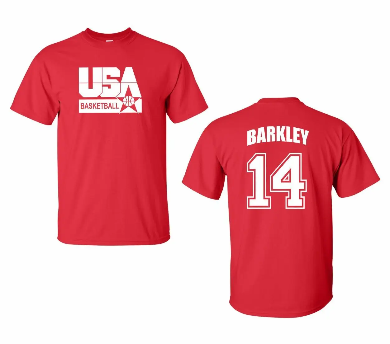 Ретро США мужские баскетбольные Barkley 14 Передняя Задняя Мужская футболка 1460 |