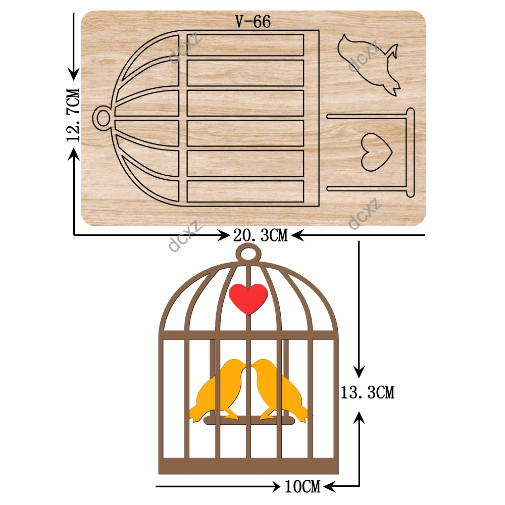 

New bird cage wooden dies cutting dies for scrapbooking /Multiple sizes /V-66