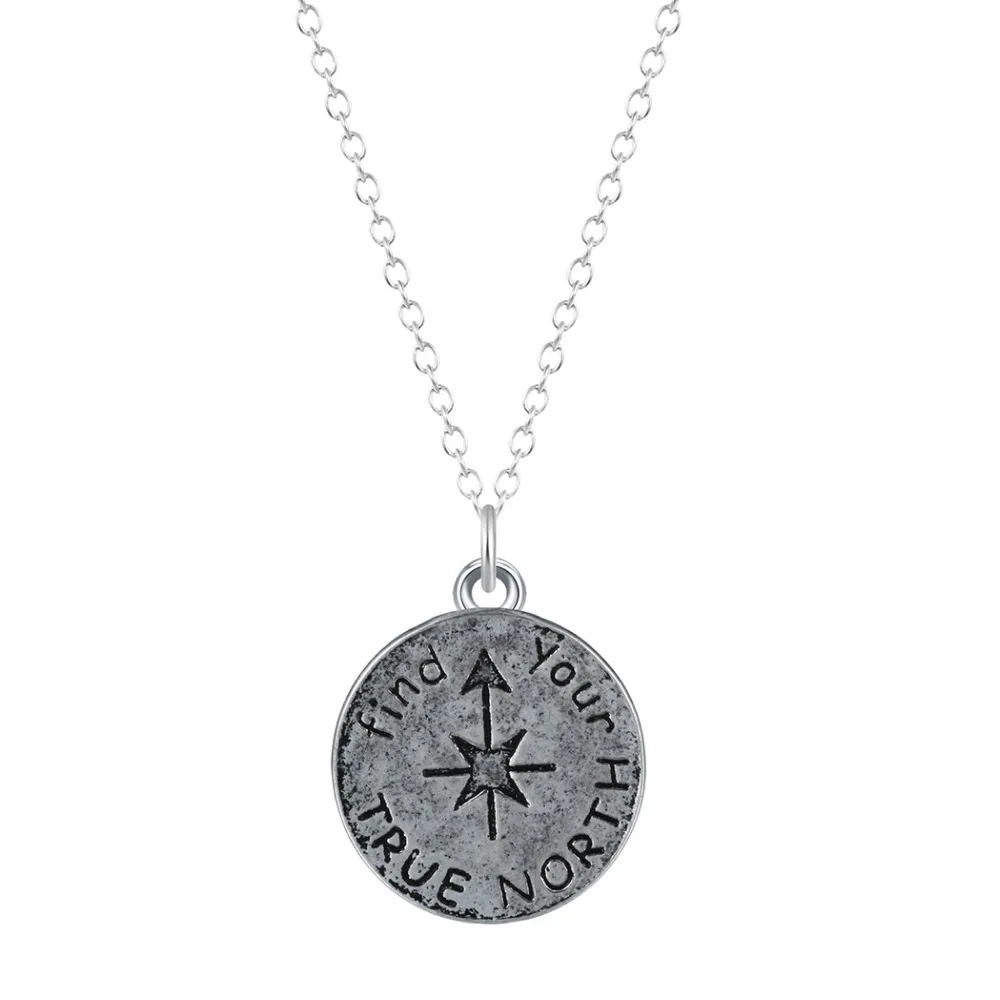 Женское Ожерелье с компасом и кулоном из нержавеющей стали | Украшения