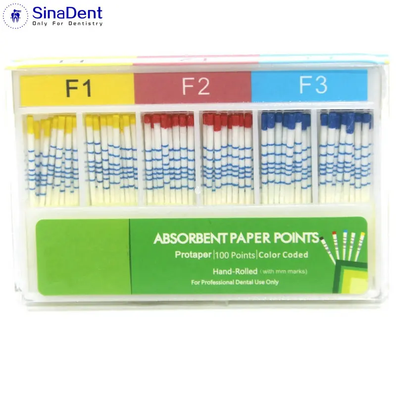 1Pack Dental Protaper Absorbent Paper Points with Length mm marked F1 F2 F3 for Cleaning Root Canal Dental Materials