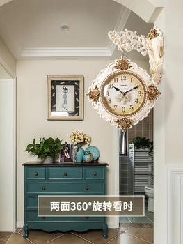 

Double Sided Modern Design Wall Clock Electronic Silent Wall Clock Kitchen Nordic Luxury Relogio De Parede Home Watch JJ60WC
