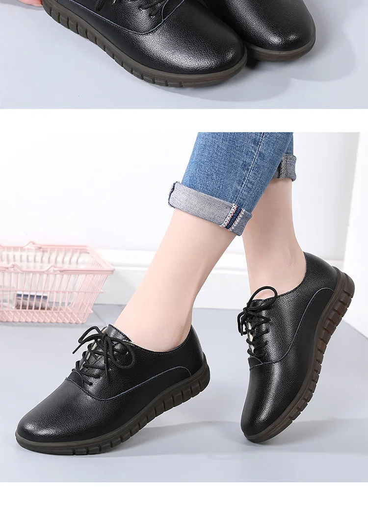 sapatos femininos senhoras plataforma sola macia oxfords