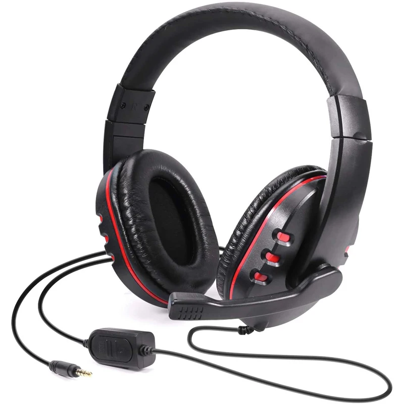 PS4 Headset Gaming Headset for 3 5mm Wired Over Head Stereo Gaming Headset Headphone with Mic Microphone PS4 PC Tablet Laptop