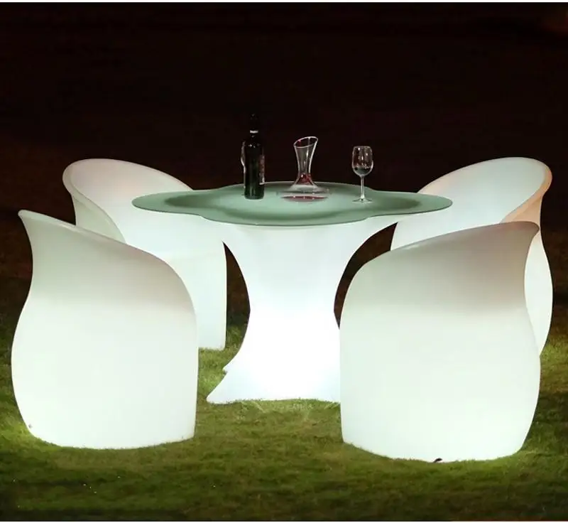 LED Rechargeable lilluminated Leisure Chair Armchair glowing led bar chair Living Room Furniture bar disco Salon supplies