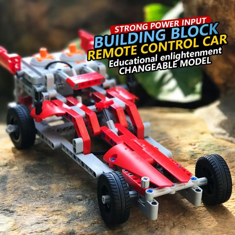 Технический гоночный автомобиль DIY комплект R/C 10 в 1 гоночные автомобили Строительные кирпичи Радиоуправление гоночная игрушка для дистанционного управления s игрушки W726