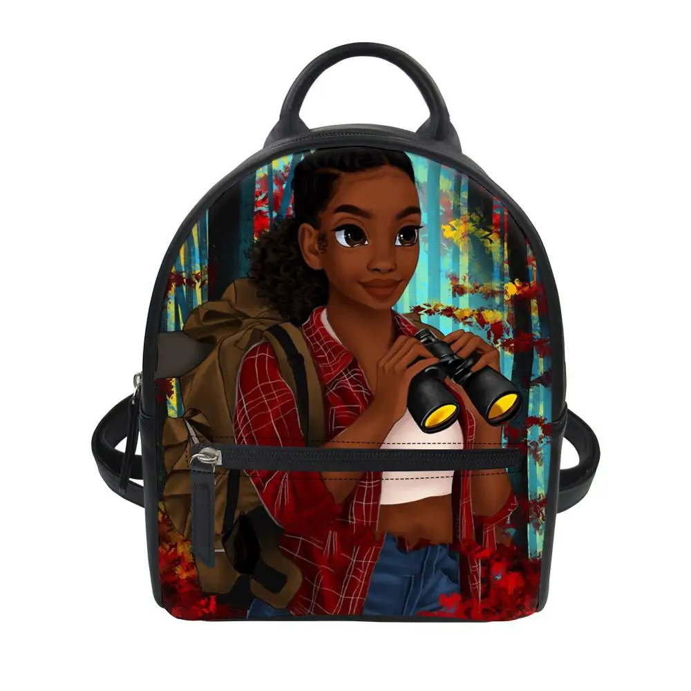 FORUDESIGNS/женские кожаные рюкзаки из искусственной кожи черного цвета, африканская сумка для книг для девочек, Женский мини-рюкзак для женщин, пляжная сумка - Цвет: YQ4079Z4