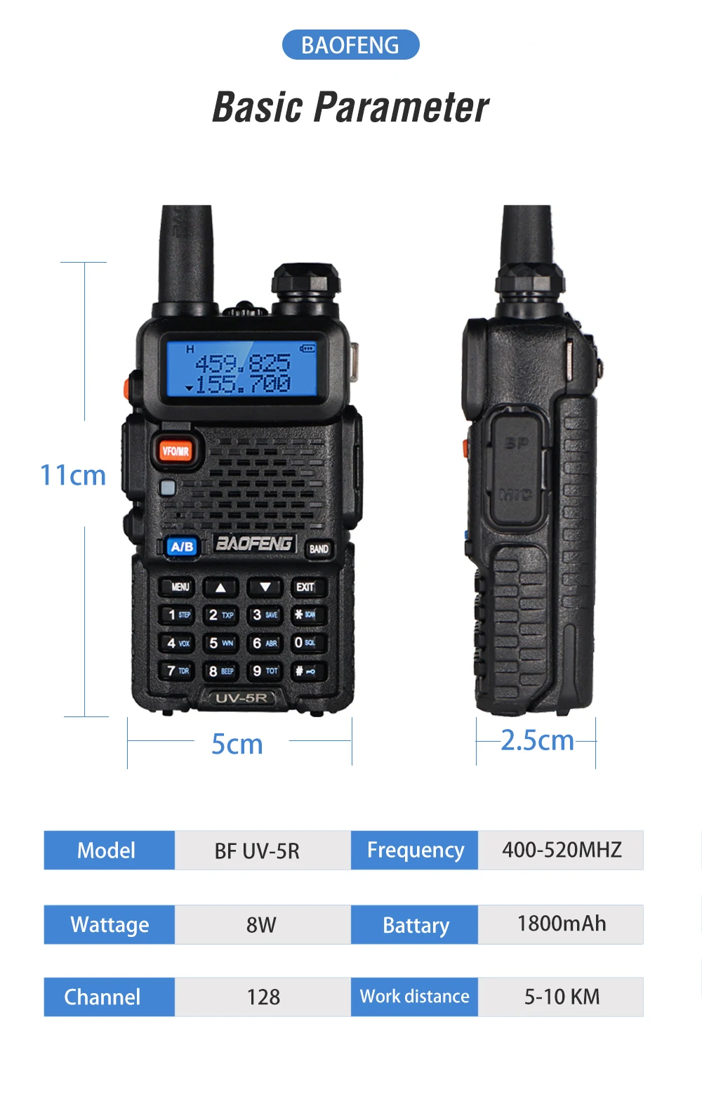 Vieux Talkie-walkie Signature Jr II – Émetteur-récepteur Portable – Occasion