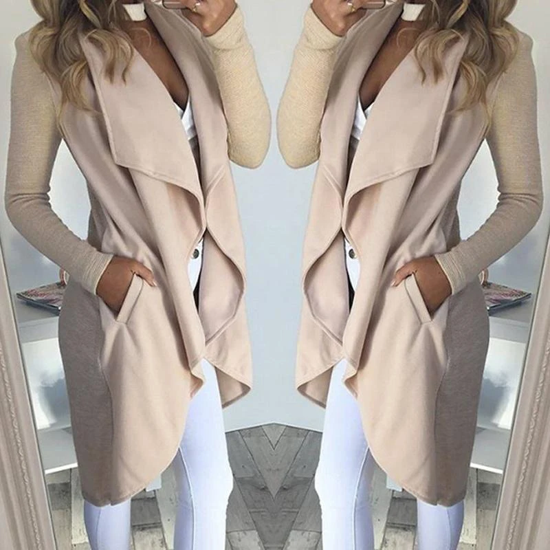 Online Mujeres top coat 2019 otoño invierno nuevo salvaje Delgado largo Cardigan mujeres ropa suéter abrigo de manga larga cortavientos