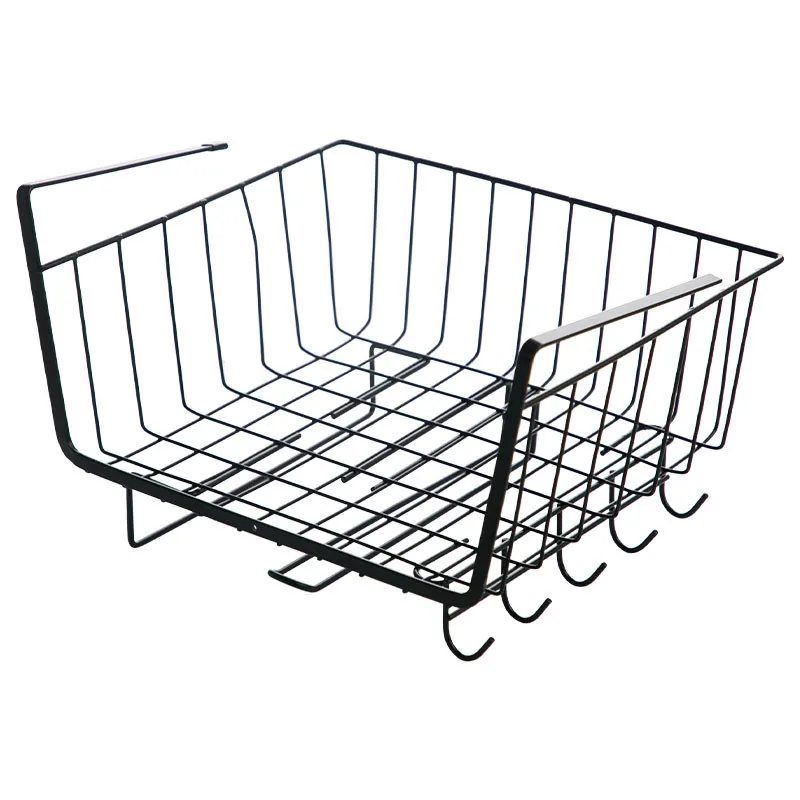 Kitchen Cabinet Lower Shelf Wardrobe Storage Rack Cabinet Rack Layered Shelf Interlayer Hanging Basket Storage Rack