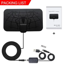 Горячая внутренняя 960 милей цифровая антенна ТВ Усилитель сигнала Усилитель DVB-T2 HD ТВ антенна чистая спутниковая тарелка приемник