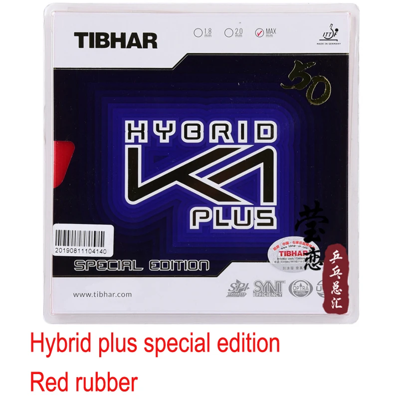 Tibhar hybrid K1 plus специальное издание Настольный теннис резиновая липкая резиновая быстрая атака с петлей для игры в пинг-понг - Цвет: red