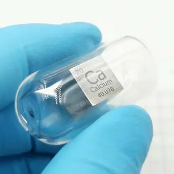 

Calcium Ca Elements Cube Sealed Metal 10mm Density Cube 99.5% Pure In Glass Ampoule