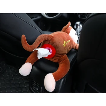 

1 Hot Hanging Cartoon Monkey Paper Napkin Holder Cute Animals Styles Car Tissue Box Funny Tissue Box Case Tissue Box Cover