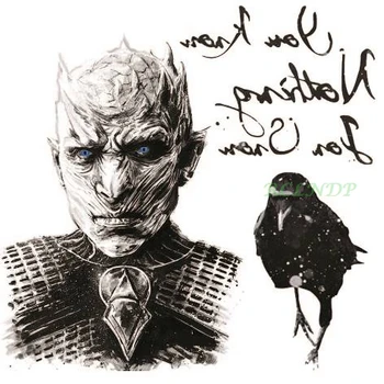 

Waterproof Temporary Tattoo Sticker Game of Thrones king night white dead walker crow bird tatto flash tatoo fake tattoos