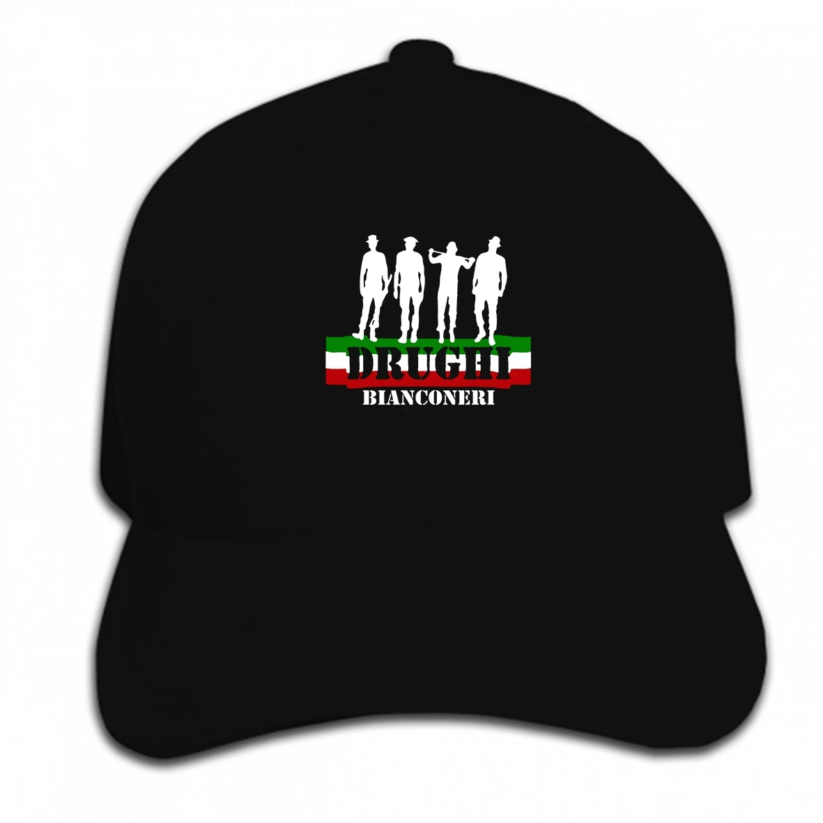 Бейсбольная кепка под заказ с принтом DRUGHI BIANCONERI ULTRAS FOOTBALLER FAN CALCIO SUD HOOLIGAN Солнцезащитный козырек Кепка