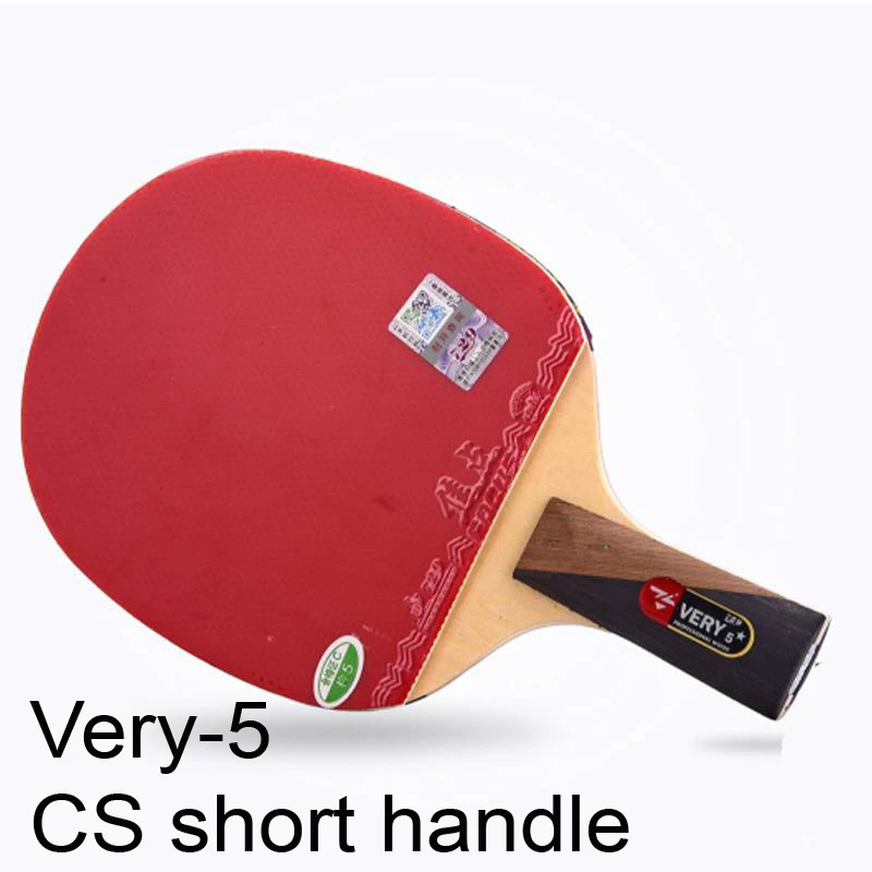 CS short handle Оригинальная 729 гладкая ракетка очень-5 петель с быстрая атака ракетка для настольного тенниса ракетка для пинг-понга с бугорками для обеих сторон - Цвет: CS short handle