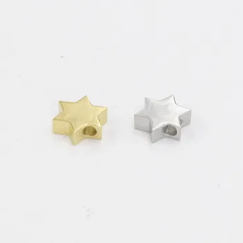 

Stainless Steel Star Of David Bead Charm For Jewelry Making Metal Hexagonal Star Bead High Polished Wholesale 30pcs