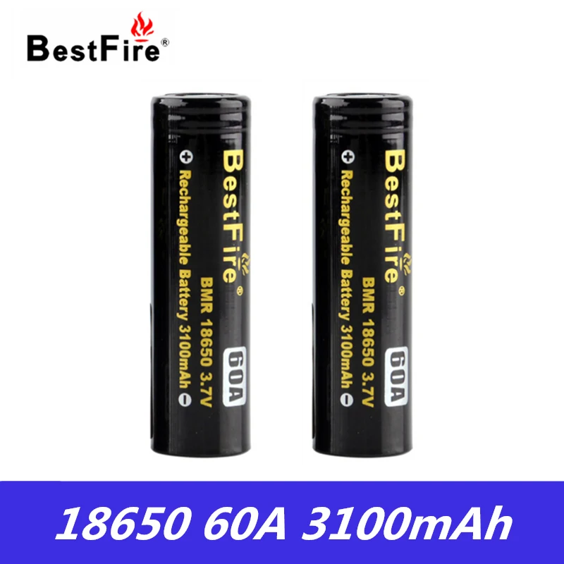 BestFire BMR 18650 Аккумулятор 3,7 в 40A 50A 60A 3500 мАч для начинающих аккумулятор литий-ионный аккумулятор с зарядным устройством для электронной сигареты мод