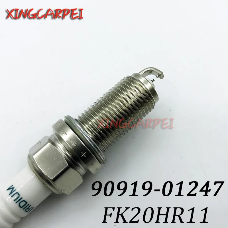 10 шт. 90919-01247 FK20HR-11 двойной Иридиевый Свеча зажигания для Toyota RAV4 crown REIZ Prado Venza Lexus V6 3.5L 9091901247 автозапчасти