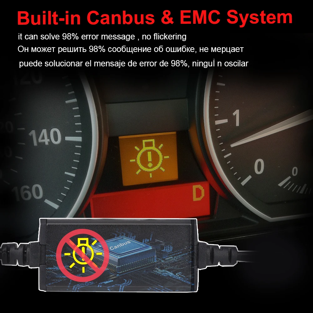 Светодиодный светильник YHKOMS 20000LM 360 градусов h7 Canbus H1 H11 светодиодный H8 H9 9005 9006 9012