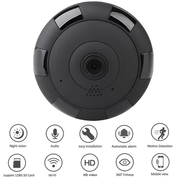 

960P Wifi Camera 360 Degree Panoramic Camera Home Security Two Way Audio Night Vision Fisheye Surveillance Camera