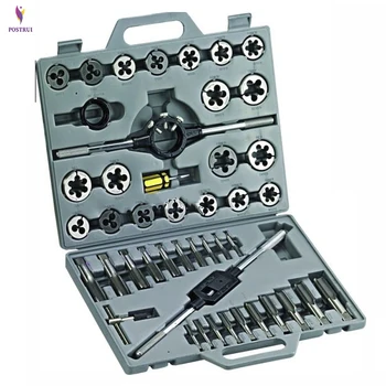 

Taps and Die Set Sets 45 pc/set 1/4"-1" Tap and Die Set Inch Hand Screw Taps Alloy Steel Thread Cutting Tool With Case
