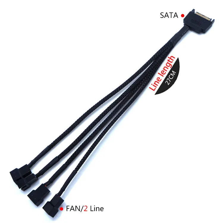 SATA Fan 4 IN 1 CAOMENG Компьютерные Корпуса Вентилятор Симфония 12см Для ROG AURA VDG / RGB Цветной светодиодный вентилятор охлаждения - Цвет: SATA Fan 4 IN 1