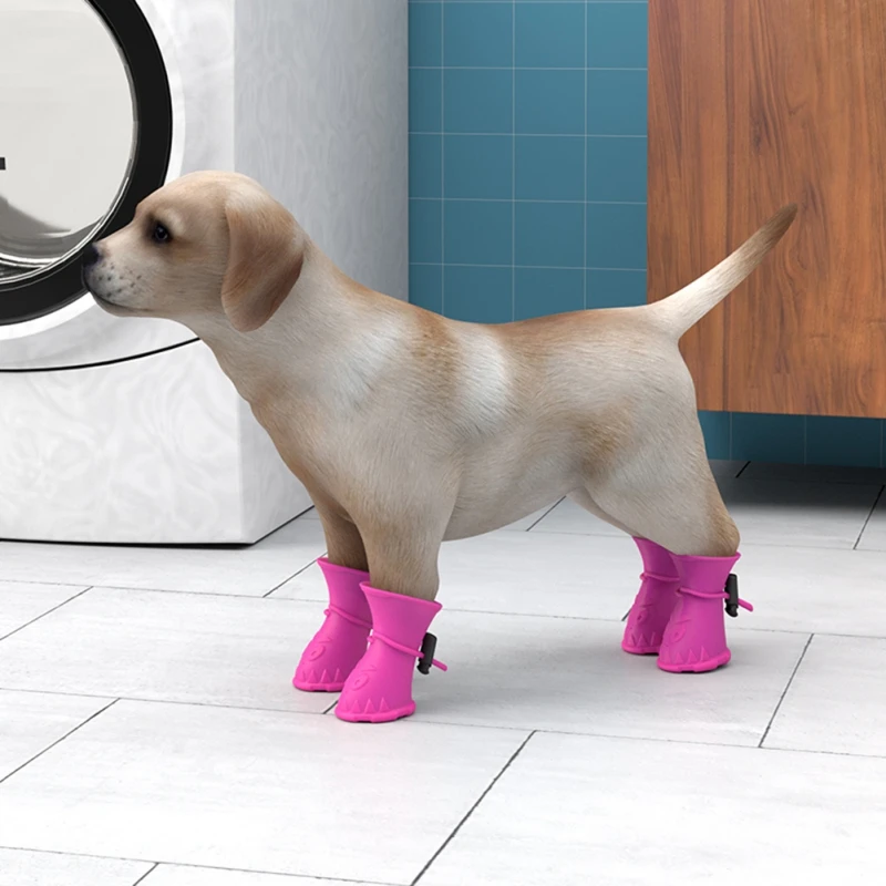 Pet Dog Rain Shoes Antiskid Wear Resistant Waterproof Booties Boots Paws Protection Cover for Cat | Дом и сад